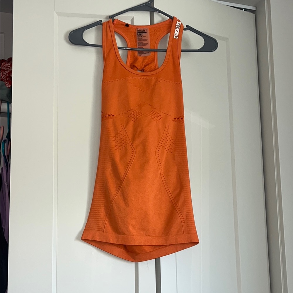 Orange Gymshark Women's Tank Top